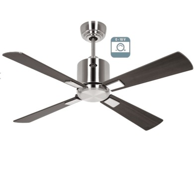Ventilateur plafond Eco Neo III 103cm Chrome brossé Noyer et Cerisier 0-10 Volts CASAFAN 9421111