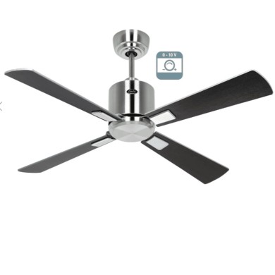 Ventilateur plafond Eco Neo III 103cm Chrome brossé Wengé et Argent 0-10 Volts CASAFAN 9421411