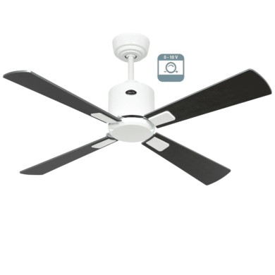 Ventilateur plafond Eco Neo III 103cm Blanc Wengé et Argent 0-10 Volts CASAFAN 9431411