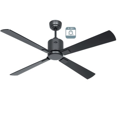 Ventilateur plafond Eco Neo III 132cm Gris Basalte Noir et Teck 0-10 Volts CASAFAN 9522021
