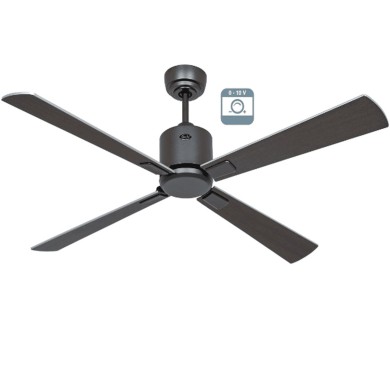 Ventilateur plafond Eco Neo III 132cm Gris Basalte Wengé et Argent 0-10 Volts CASAFAN 9522421