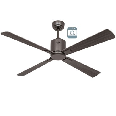 Ventilateur plafond Eco Neo III 132cm Bronze Noyer et Cerisier 0-10 Volts CASAFAN 9492121