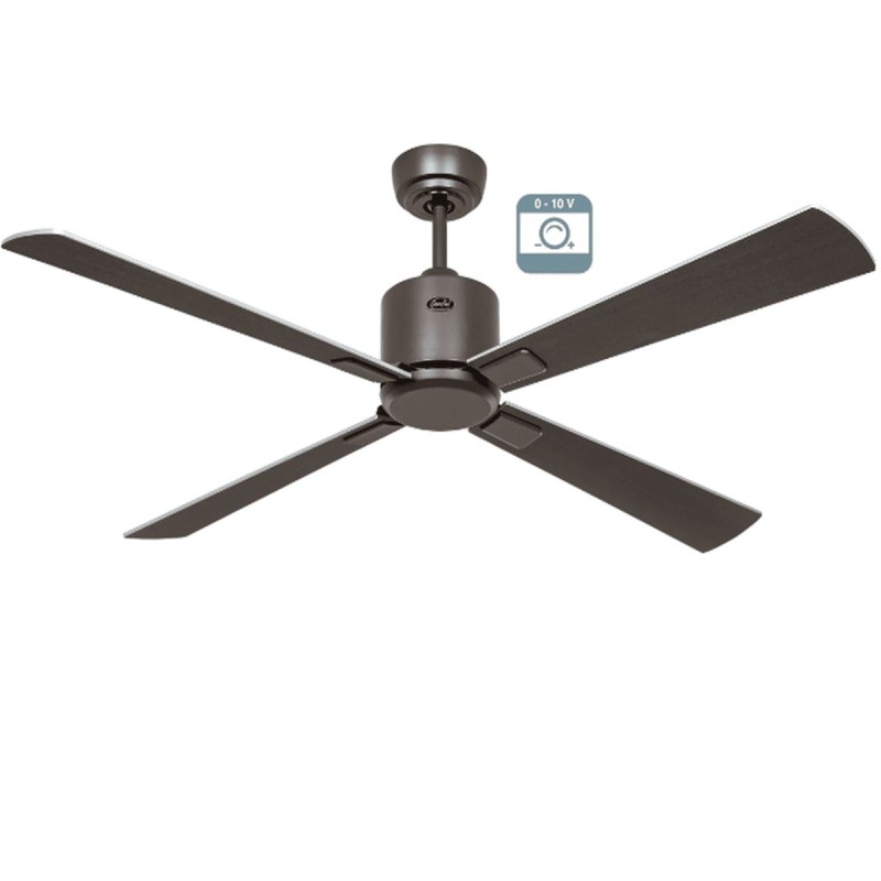Ventilateur plafond Eco Neo III 132cm Bronze Wengé et Argent 0-10 Volts CASAFAN 9492421