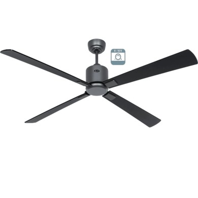 Ventilateur plafond Eco Neo III 152cm Gris Basalte Noir et Teck 0-10 Volts CASAFAN 9523031
