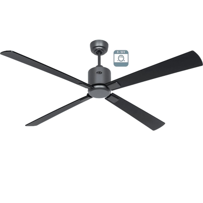 Ventilateur plafond Eco Neo III 152cm Gris Basalte Noir et Teck 0-10 Volts CASAFAN 9523031