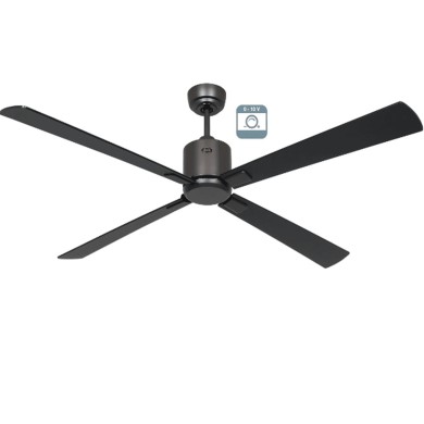 Ventilateur plafond Eco Neo III 152cm Bronze Noir et Teck 0-10 Volts CASAFAN 9493031