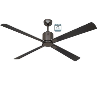 Ventilateur plafond Eco Neo III 152cm Bronze Wengé et Argent 0-10 Volts CASAFAN 9493371