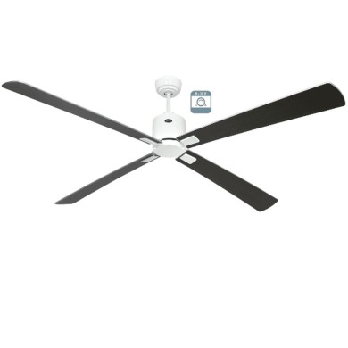 Ventilateur plafond Eco Neo III 180cm Blanc Wengé et Argent 0-10 Volts CASAFAN 9434111