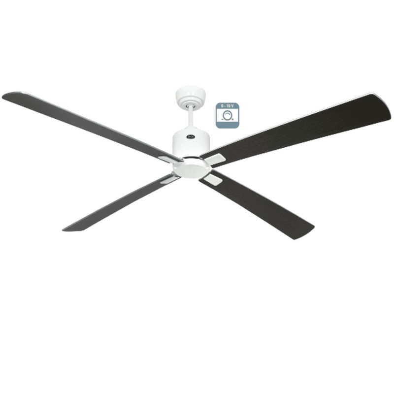 Ventilateur plafond Eco Neo III 180cm Blanc Wengé et Argent 0-10 Volts CASAFAN 9434111