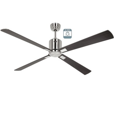 Ventilateur plafond Eco Neo III 152cm Chrome brossé Noyer et Cerisier 0-10 Volts CASAFAN 9423131