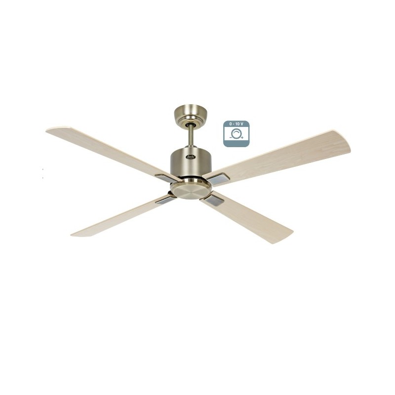 Ventilateur plafond Eco Neo III 132cm Laiton antique Érable et hêtre 0-10 Volts CASAFAN 9442221