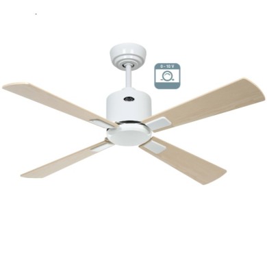 Ventilateur plafond Eco Neo III 103cm Blanc Érable et hêtre 0-10 Volts CASAFAN 9431211