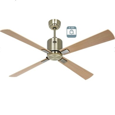 Ventilateur plafond Eco Neo III 132cm Laiton antique Érable et hêtre 0-10 Volts CASAFAN 9442221