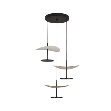 Suspension ABISAL CCT 32W LED Noir Hêtre MANTRA 9697