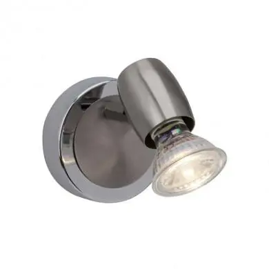 Applique Murale WESLEY 1x2 5W GU10 ACIER CHROME BRILLIANT G54810/77