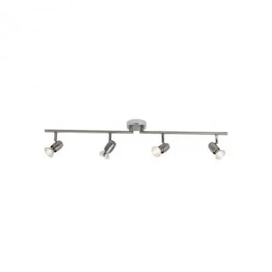 Plafonnier a 4 lumières orientables WESLEY 4x2 5W GU10 ACIER CHROME BRILLIANT G54832/77