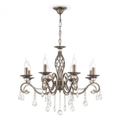 Lustre avec Pampilles Grace Laiton 8x60W E14 MAYTONI RC247-PL-08-R