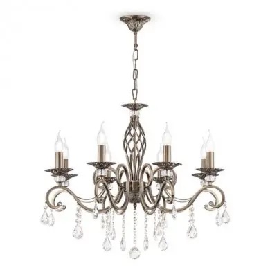 Lustre avec Pampilles Grace Laiton 8x60W E14 MAY_RC247-PL-08-R RC247-PL-08-R Lustre avec Pampilles Grace Laiton 8x60W E14 MAYTONI RC247-PL-08-R