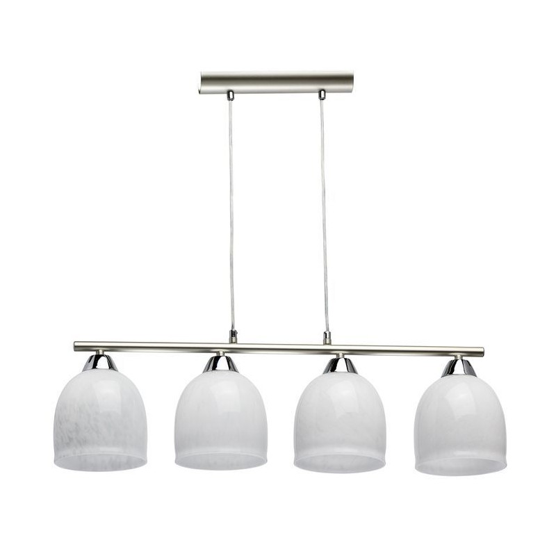 Suspension Claire Argenté E27 4x40W Max H175cm MW_354019004 354019004 Suspension Claire Argenté E27 4x40W Max H175cm MW-LIGHT 354019004