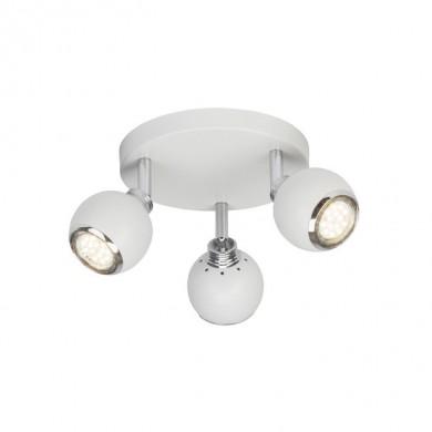 Plafonnier Boule INA LED 3x3W GU10 BLANC CHROME BRILLIANT G77734/05