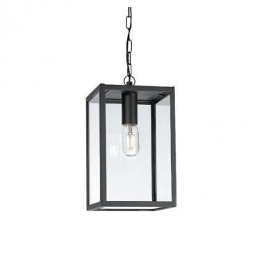 Suspension LOFOTEN Noir 57W Max E27 Verre Clair NORLYS 1944SV