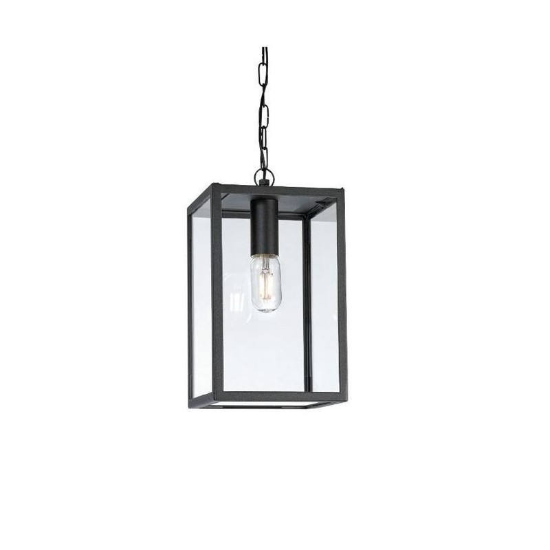 Suspension LOFOTEN Noir 57W Max E27 Verre Clair NORLYS 1944SV