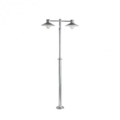 Lampadaire exterieur Galvanisé LUND 2X57W Max NORLYS 275GA