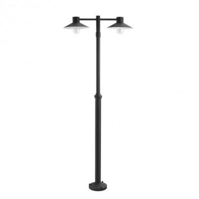 Lampadaire exterieur Noir LUND 2X57W Max NORLYS 275SV