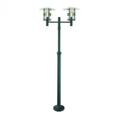 Lampadaire exterieur NOIR STOCKHOLM 2X70W Max 252cm NORLYS 283SV