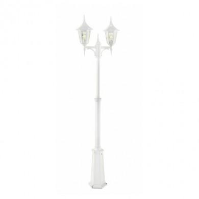 Lampadaire exterieur Blanc MODENA 2x70W Max 272cm NORLYS 302VI