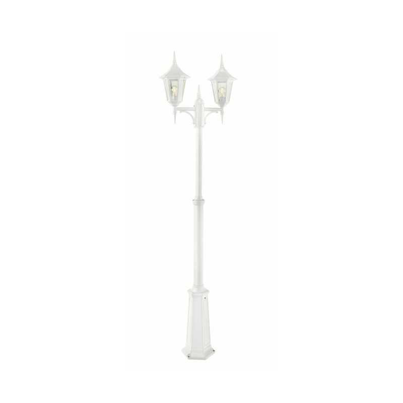 Lampadaire exterieur Blanc MODENA 2x70W Max 272cm NORLYS 302VI