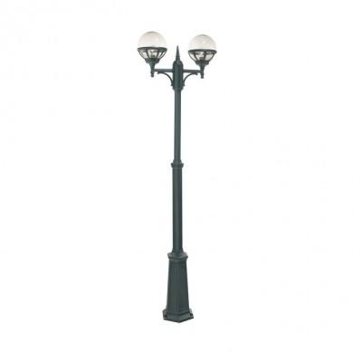 Lampadaire exterieur NOIR BOLOGNA 2x46W Max 254cm NORLYS 362SV