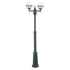 Lampadaire exterieur NOIR BOLOGNA 2x46W Max 254cm Opale NORLYS 363SV