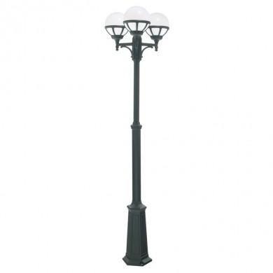 Lampadaire exterieur Noir BOLOGNA 3x46W Max OPALE NORLYS 365SV