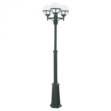 Lampadaire exterieur Noir BOLOGNA 3x46W Max OPALE NOR_365SV 365SV Lampadaire exterieur Noir BOLOGNA 3x46W Max OPALE NORLYS 365SV