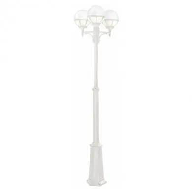 Lampadaire exterieur Blanc BOLOGNA 3x46W Max OPALE NORLYS 365VI