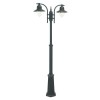 Lampadaire exterieur Noir COMO 2x57W Max NORLYS 372SV