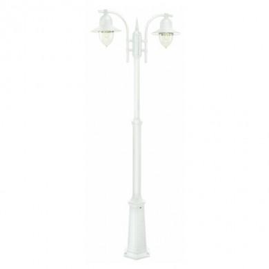 Lampadaire exterieur Blanc COMO 2x57W Max NORLYS 372VI