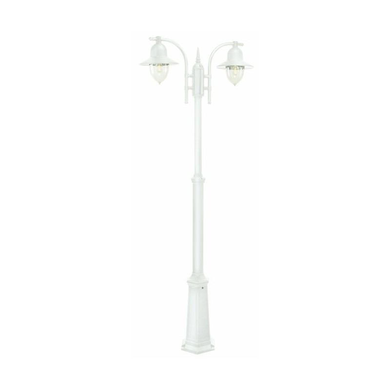 Lampadaire exterieur Blanc COMO 2x57W Max NORLYS 372VI