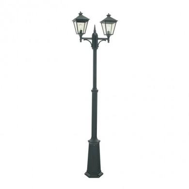 Lampadaire exterieur Noir LONDON 2x70W Max 275cm NORLYS 482SV