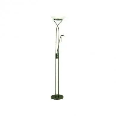 Lampadaire avec liseuse et variateur OLLIE 1x18W LED intégrée LAITON ANTIQUE BRI_G93036_31 G93036/31 Lampadaire avec liseuse et variateur OLLIE 1x18W LED intégrée LAITON ANTIQUE BRILLIANT G93036/31