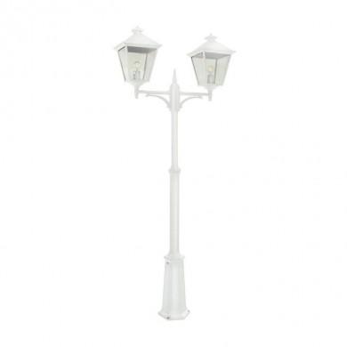 Lampadaire exterieur Blanc LONDON 2x70W Max 279cm NORLYS 492VI