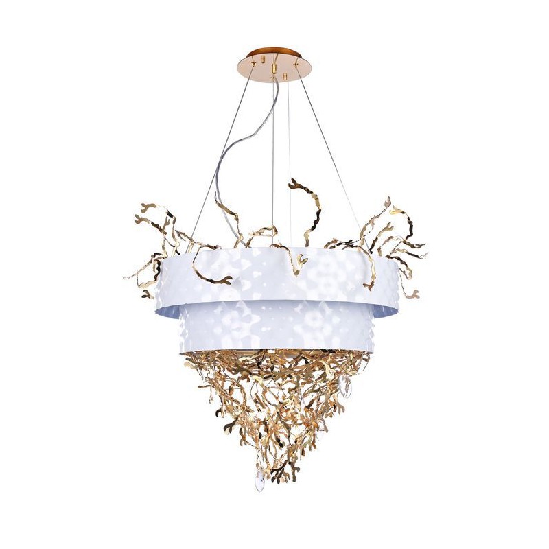 Suspension Carmen Blanc G9 24x40W Max RG_394011224 394011224 Suspension Carmen Blanc G9 24x40W Max REGENBOGEN 394011224