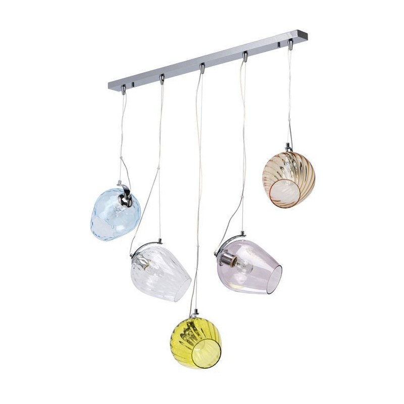 Suspension Bremen Chromé E27 5x60W Max H230cm RG_606011105 606011105 Suspension Bremen Chromé E27 5x60W Max H230cm REGENBOGEN 606011105