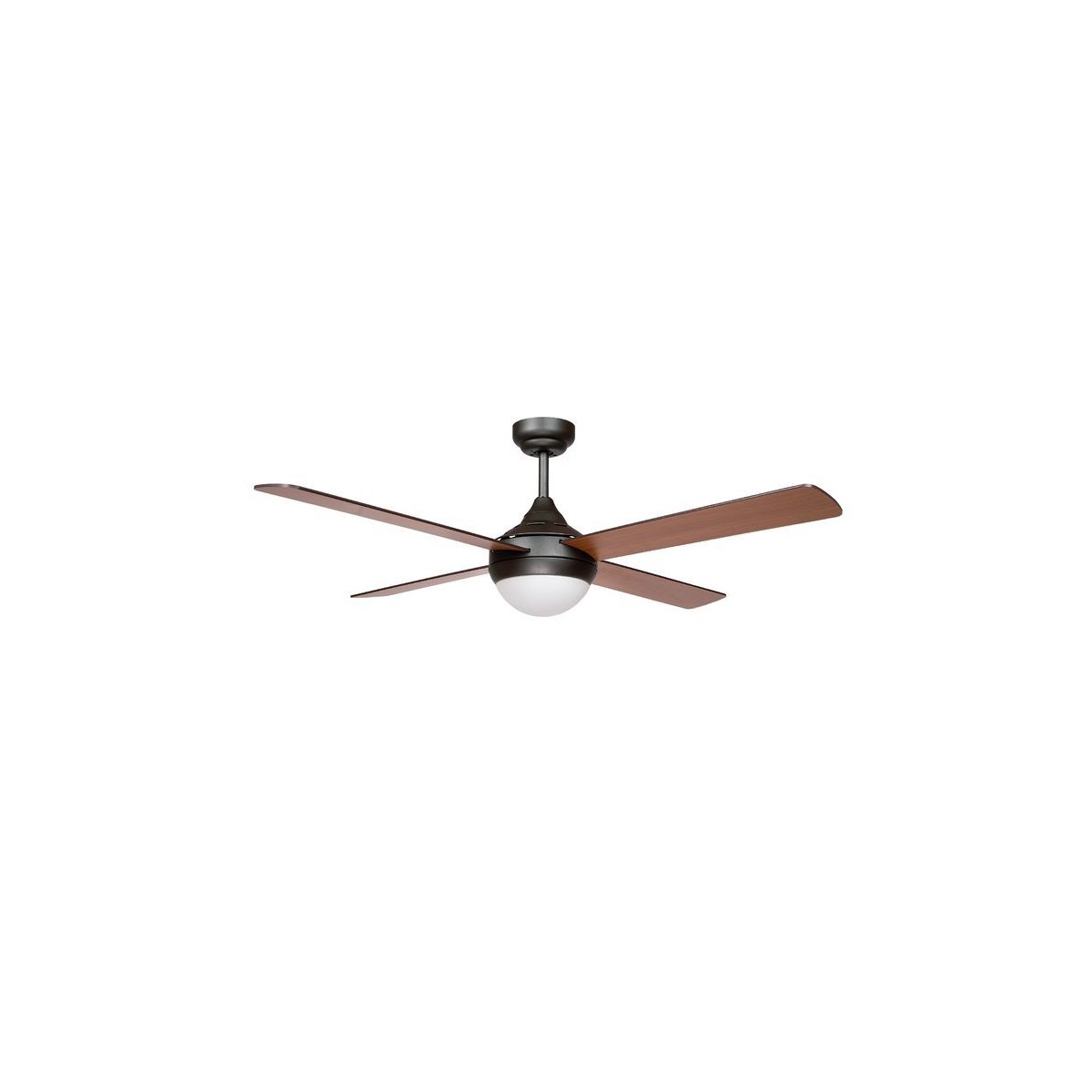 Ventilateur De Plafond CasaFan Eco Talos – 135 Cm, Télécommande, Chrome/chêne