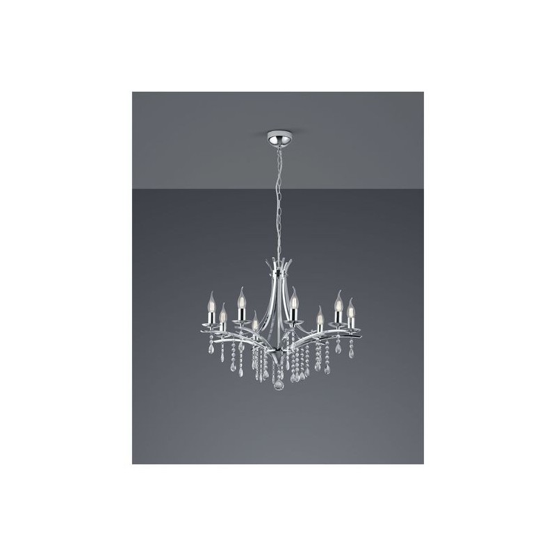 Lustre Lucerna Chromé 8x40W E14 TRIO LIGHTING 101600806