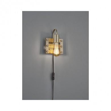 Applique Murale Bois Industriel Khan 1x28W Nickel E27 TRIO LIGHTING 205570167