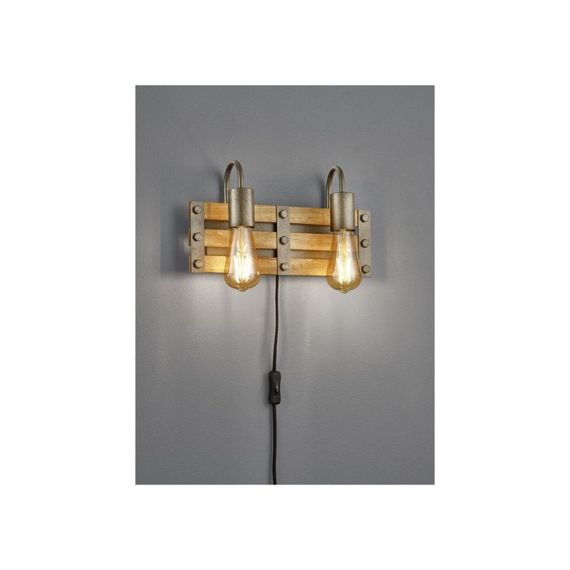 Applique  murale Khan Nickel Antique 2x28W E27 TRIO LIGHTING 205570267