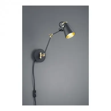 Applique Edward Noir Mat 1x40W E14 TRIO LIGHTING 208870132