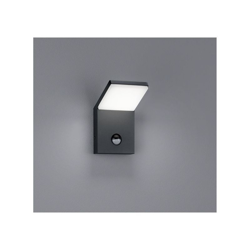 Applique Pearl Anthracite Blanc 1x9W SMD LED Detecteur Mouvement TRIO LIGHTING 221169142